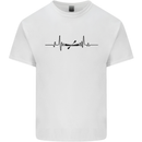 Kayak ECG Kayaking Heart Pulse Mens Cotton T-Shirt Tee Top White