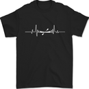 Kayak ECG Kayaking Pulse Heart Mens T-Shirt 100% Cotton Black