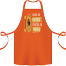 Kayak Funny Kayaking Cotton Apron 100% Organic Orange