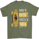 Kayak Funny Kayaking Mens T-Shirt 100% Cotton Military Green