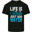 Kayak Sailing Skiing Fishing Surfing Scuba Diving Mens Cotton T-Shirt Tee Top Black