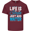 Kayak Sailing Skiing Fishing Surfing Scuba Diving Mens Cotton T-Shirt Tee Top Maroon