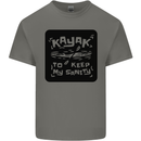 Kayak to Keep My Sanity Funny Kayaking Mens Cotton T-Shirt Tee Top Charcoal