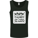 Kayak to Keep My Sanity Kayaking Funny Mens Vest Tank Top Black