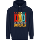 Kayaking Dad But Cooler Funny Kayak Mens 80% Cotton Hoodie Navy Blue
