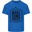 Keep Calm & Make Some Noise Rock n Roll Kids T-Shirt Childrens Royal Blue