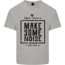 Keep Calm & Make Some Noise Rock n Roll Kids T-Shirt Childrens Sports Grey