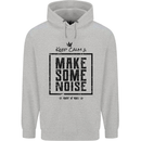 Keep Calm & Make Some Noise Rock n Roll Mens 80% Cotton Hoodie Sports Grey