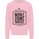 Keep Calm & Make Some Noise Rock n Roll Mens Sweatshirt Jumper Light Pink