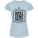 Keep Calm & Make Some Noise Rock n Roll Womens Petite Cut T-Shirt Light Blue