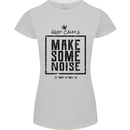 Keep Calm & Make Some Noise Rock n Roll Womens Petite Cut T-Shirt Sports Grey