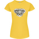 Koala Bear Head Womens Petite Cut T-Shirt Yellow