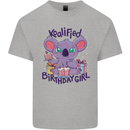 Koalified Birthday Girl 3rd 4th 5th 6th 7th 8th 9th Kids T-Shirt Childrens Sports Grey