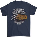 Krugers Barber Shop Funny Halloween Mens T-Shirt 100% Cotton Navy Blue