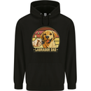 Labrador Dad Funny Fathers Day Dog Childrens Kids Hoodie Black