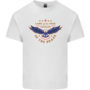 Land of the Free Because of the Brave July 4th Mens Cotton T-Shirt Tee Top White
