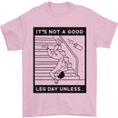 Leg Day Funny Gym Bodybuilding Training Top Mens T-Shirt 100% Cotton Light Pink