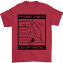 Leg Day Funny Gym Bodybuilding Training Top Mens T-Shirt 100% Cotton Red
