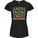 Let's Taco Bout Science Periodic Table Funny Womens Petite Cut T-Shirt Black