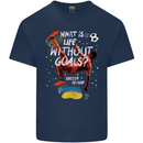 Life Without Goal Football Quote Funny Kids T-Shirt Childrens Navy Blue