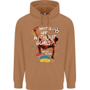 Life Without Goal Football Quote Funny Mens 80% Cotton Hoodie Caramel Latte