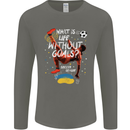 Life Without Goal Football Quote Funny Mens Long Sleeve T-Shirt Charcoal