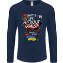 Life Without Goal Football Quote Funny Mens Long Sleeve T-Shirt Navy Blue