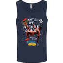 Life Without Goal Football Quote Funny Mens Vest Tank Top Navy Blue
