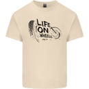 Life on Wheels Biker Motorbike Motorcycle Bikie Mens Cotton T-Shirt Tee Top Natural