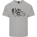Life on Wheels Biker Motorbike Motorcycle Bikie Mens Cotton T-Shirt Tee Top Sports Grey