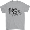Life on Wheels Biker Motorbike Motorcycle Bikie Mens T-Shirt 100% Cotton Sports Grey