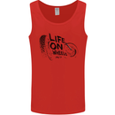 Life on Wheels Biker Motorbike Motorcycle Bikie Mens Vest Tank Top Red