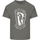 Live to Climb Rock Climbing Climber Mens Cotton T-Shirt Tee Top Charcoal