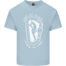 Live to Climb Rock Climbing Climber Mens Cotton T-Shirt Tee Top Light Blue