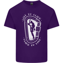Live to Climb Rock Climbing Climber Mens Cotton T-Shirt Tee Top Purple