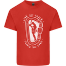 Live to Climb Rock Climbing Climber Mens Cotton T-Shirt Tee Top Red