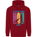 Living the Mom Life Mothers Day Mummy Childrens Kids Hoodie Red