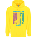 Living the Mom Life Mothers Day Mummy Childrens Kids Hoodie Yellow