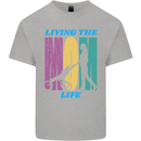 Living the Mom Life Mothers Day Mummy Kids T-Shirt Childrens Sports Grey