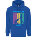 Living the Mum Life Mothers Day Mummy Mens 80% Cotton Hoodie Royal Blue