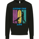 Living the Mum Life Mothers Day Mummy Mens Sweatshirt Jumper Black