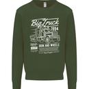 Lorry Driver HGV Big Truck Kids Sweatshirt Jumper Forest Green