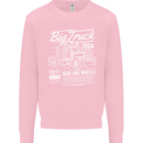 Lorry Driver HGV Big Truck Kids Sweatshirt Jumper Light Pink