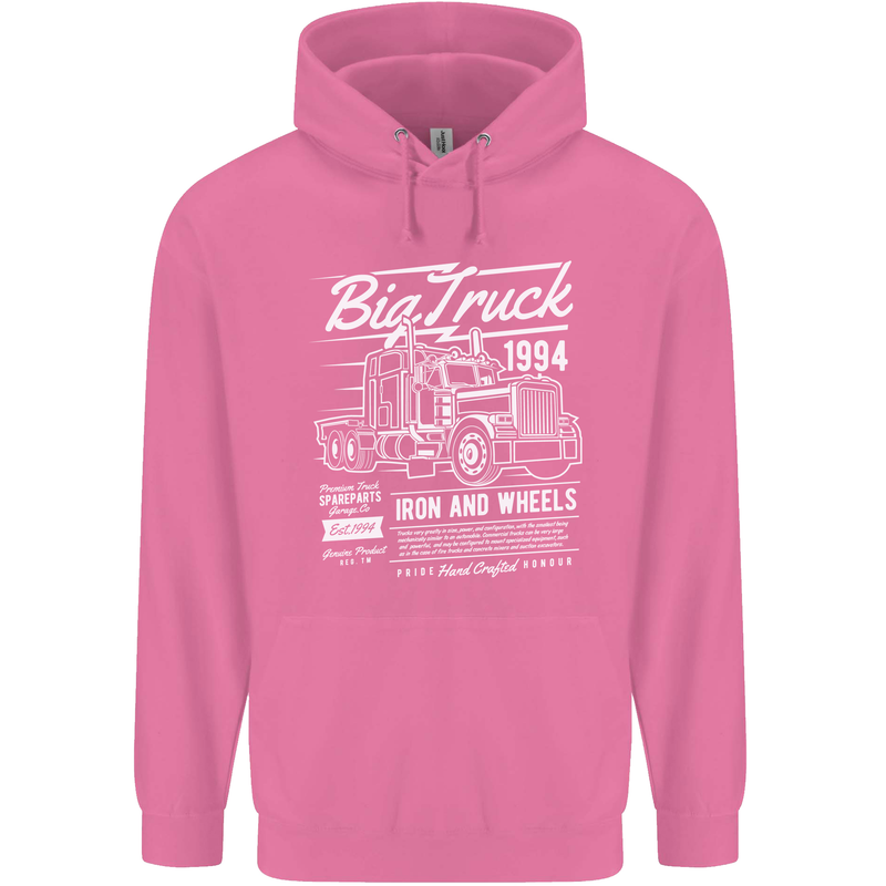 Lorry Driver HGV Big Truck Mens 80% Cotton Hoodie Azelea