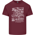 Lorry Driver HGV Big Truck Mens Cotton T-Shirt Tee Top Maroon