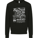 Lorry Driver HGV Big Truck Mens Sweatshirt Jumper Black