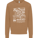 Lorry Driver HGV Big Truck Mens Sweatshirt Jumper Caramel Latte
