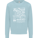 Lorry Driver HGV Big Truck Mens Sweatshirt Jumper Light Blue