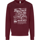 Lorry Driver HGV Big Truck Mens Sweatshirt Jumper Maroon