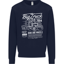 Lorry Driver HGV Big Truck Mens Sweatshirt Jumper Navy Blue